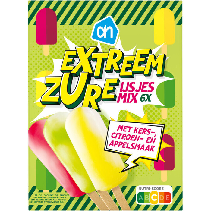 AH Mix van zure ijsjes (6 × 50g)