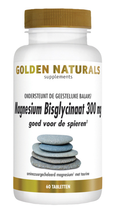 Golden naturals Magnesium bisglycinaat 300mg