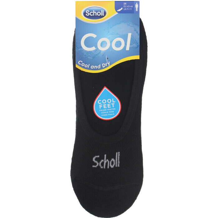 Scholl Cool & dry footie zwart maat 43-46