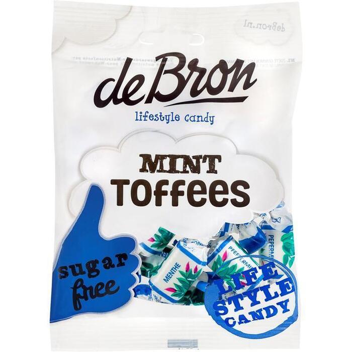 De Bron Minttoffees Suikervrij 90g (90g)