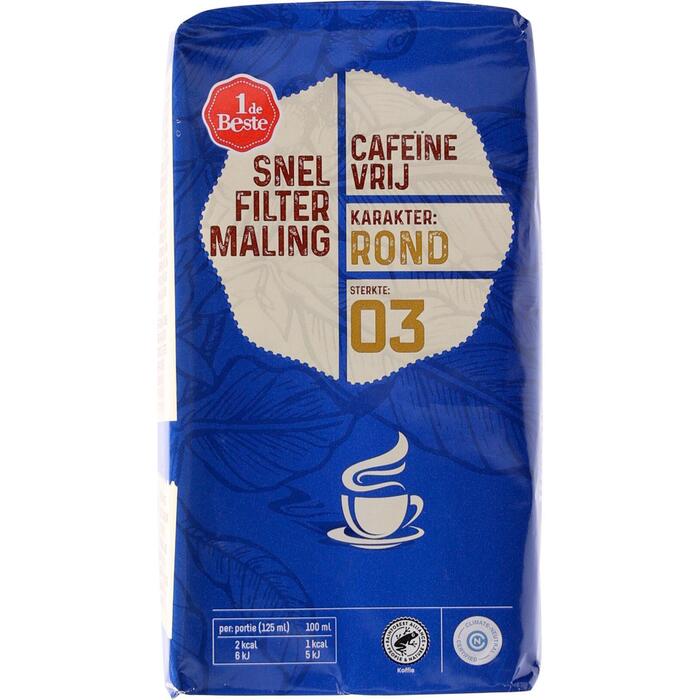 1 de Beste Filterkoffie caffeinevrij (500g)