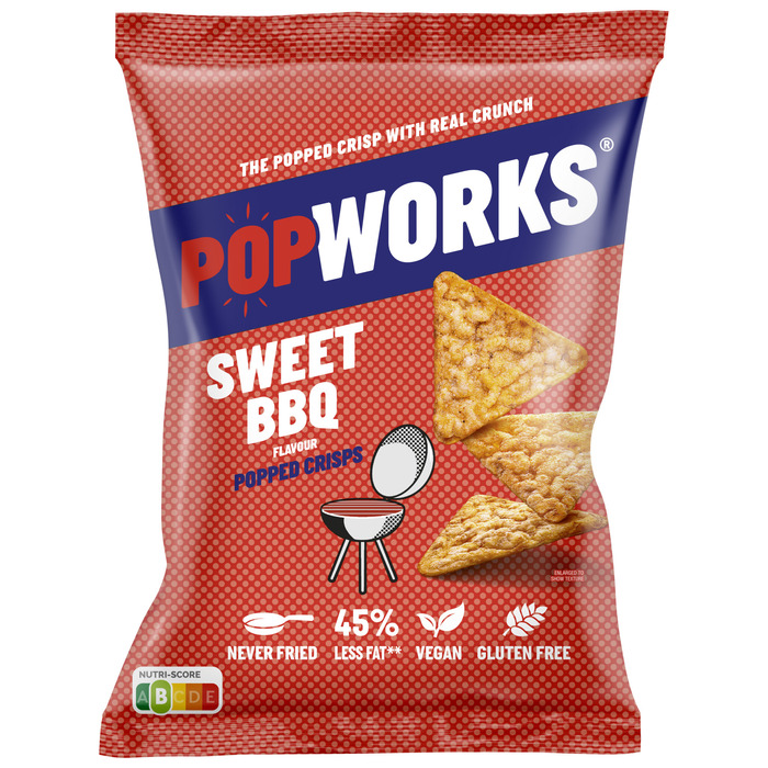 Popworks Protein Popped Crisps Sweet Barbecue Sojaproteine Chips 85 gr (Zak, 85g)