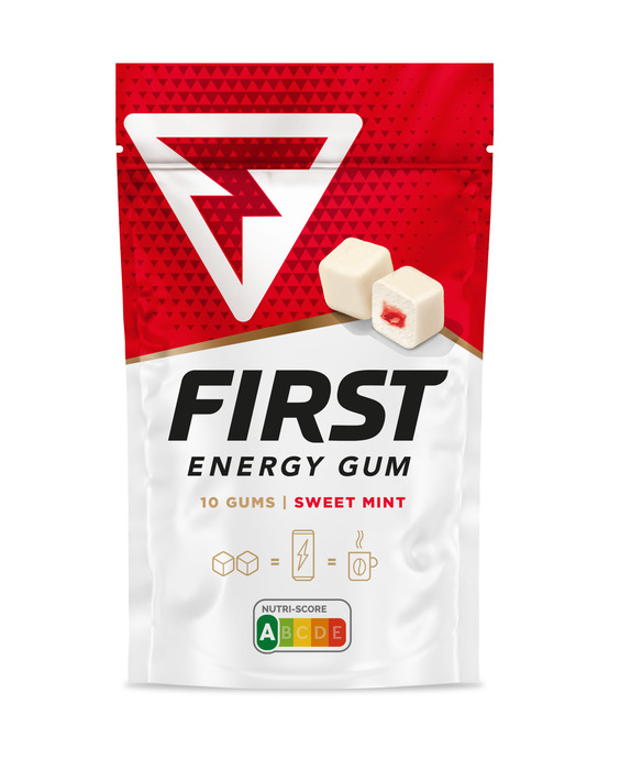 First Energy Gum Red Mint 24g (10 × 2.4g)
