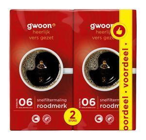G'WOON KOFFIE ROOD SNF 2x500GR (1kg)