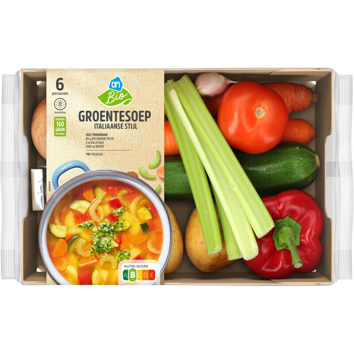 AH Biologisch Italiaanse groentesoep met pesto