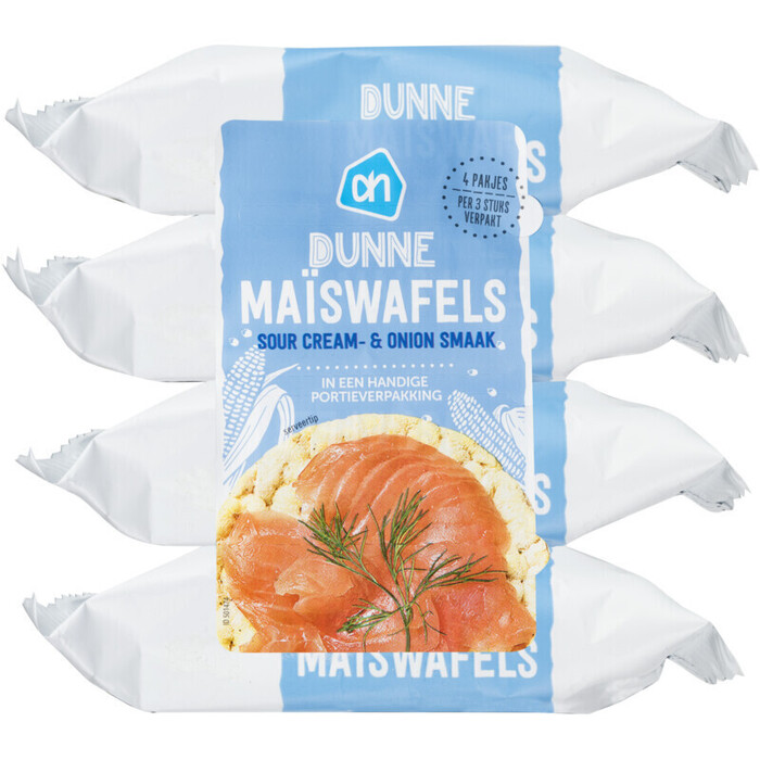 AH Maiswafels sour cream & onion (104g)