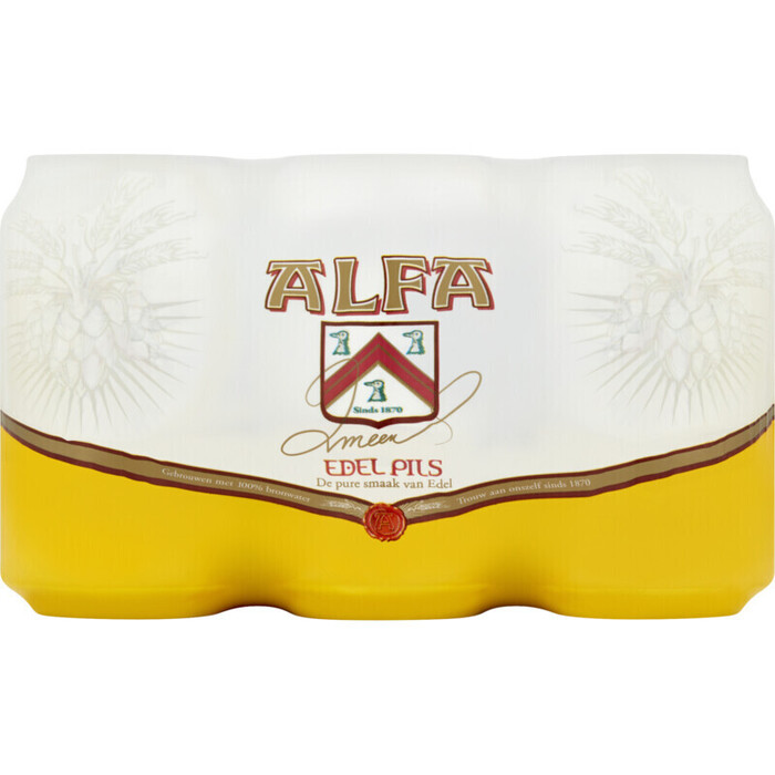 Alfa Edel Pils Premium Dutch Lager Blik 33 cl (6 × 33cl)