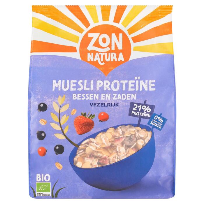 Zonnatura Muesli proteine (Zak, 375g)