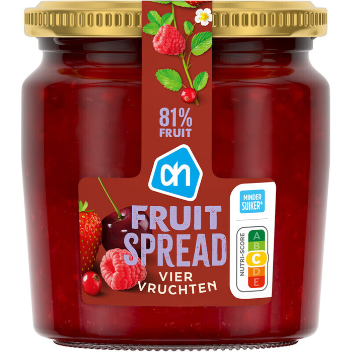 AH Fruitspread viervruchten (335g)