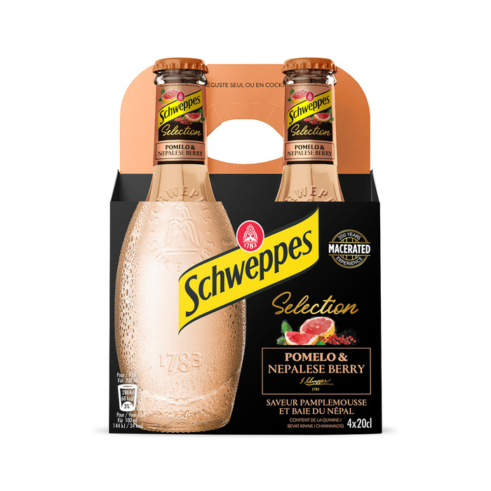 Schweppes Selection Pompelmoes- en Nepalese Bessensmaak 4 x 20 cl (200ml)