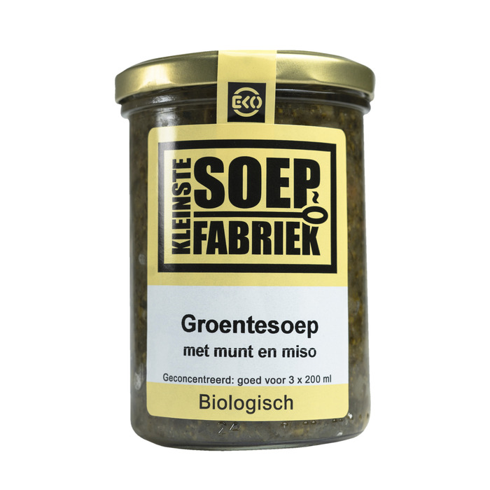 Groentesoep met munt en miso (40cl)