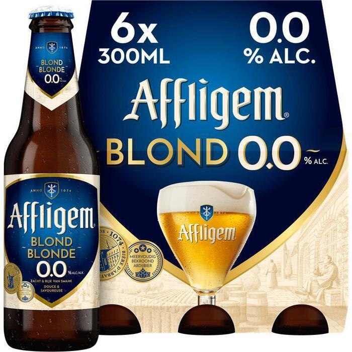 Affligem® Blond 0.0 Alcoholvrij Bier Fles 6 x 30 cl (Set, 6 × 30cl)