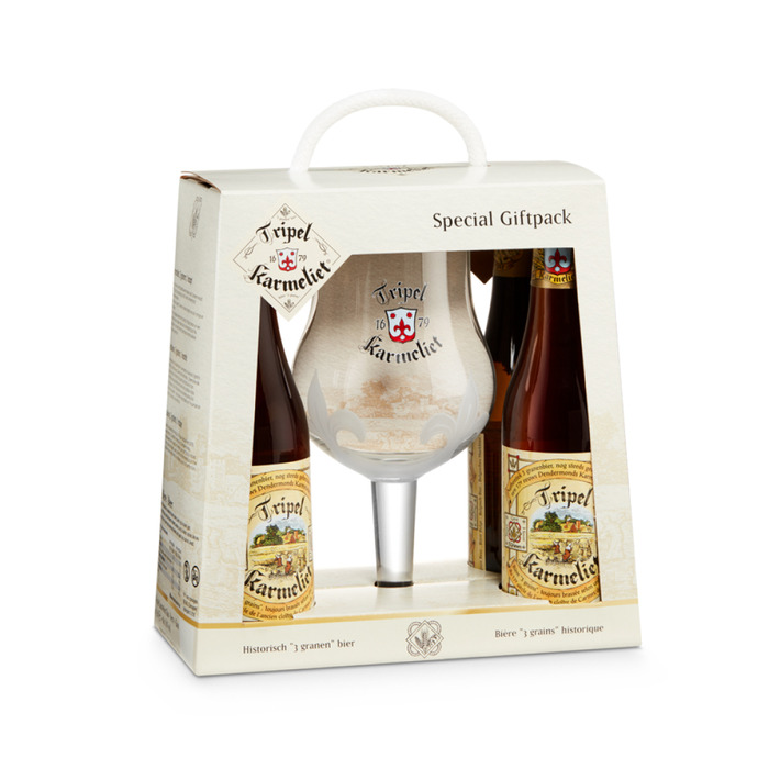 Tripel Karmeliet geschenk 4 fles+bokaal (4 × 33cl)