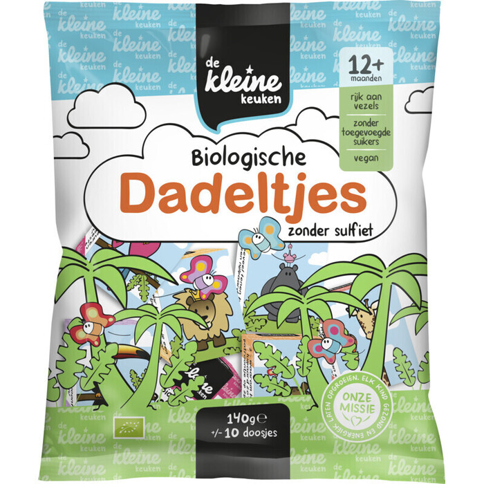 de Kleine Keuken Biologische Dadeltjes 12+ Maanden 140 g (140g)