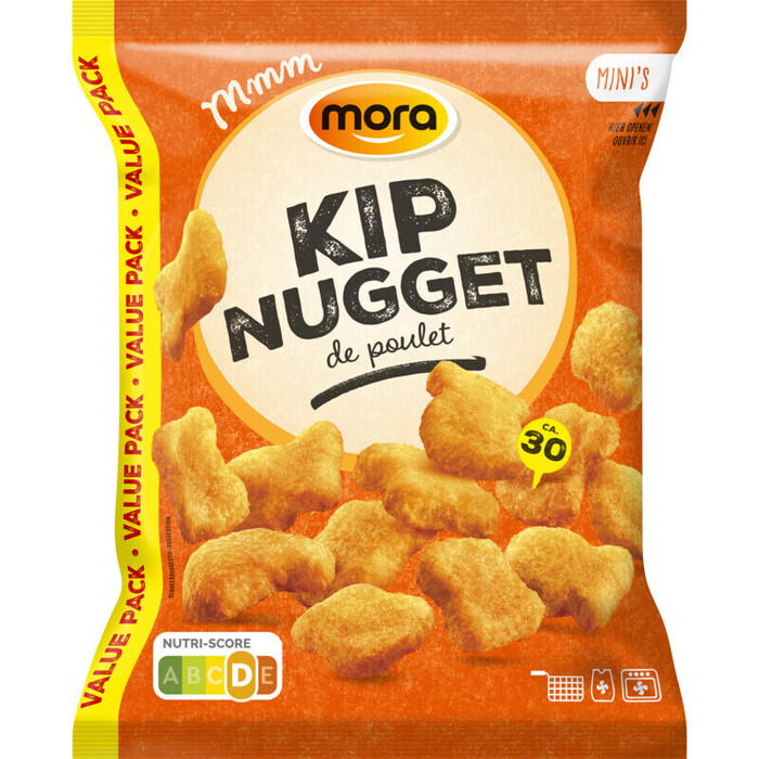 Kipnuggets ligzak 30 stuks (Zak, 550g)