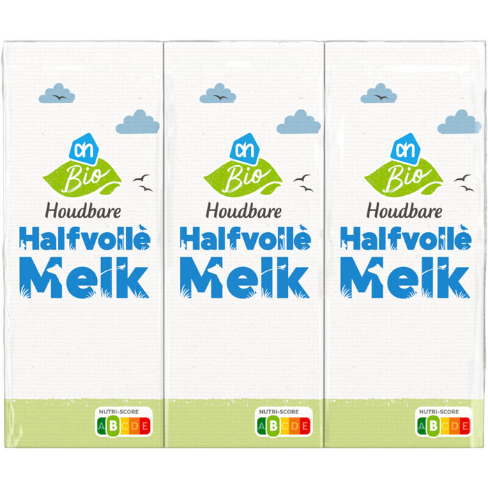 Lang Houdbare halfvolle melk (pak, 3 × 200ml)