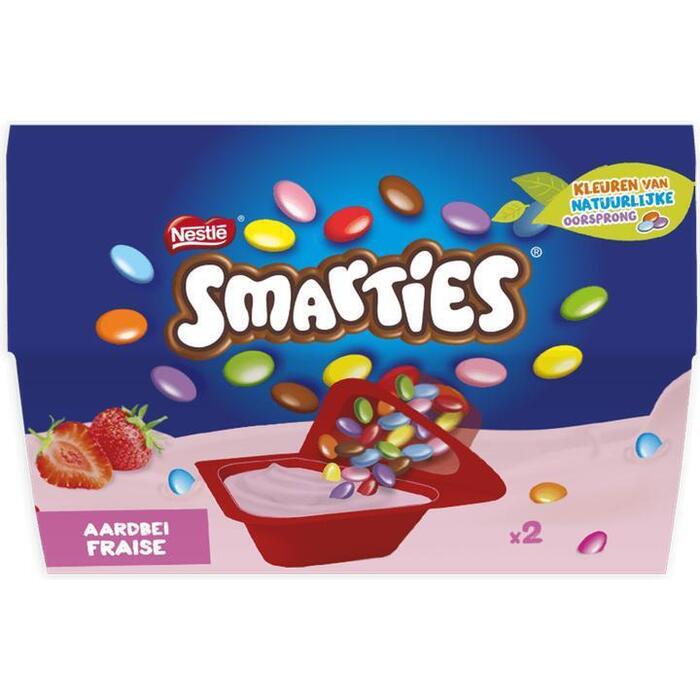 Smarties Mix-In Yoghurt met Aardbei 2 x 120g (2 × 120g)