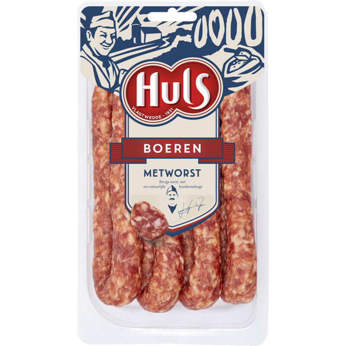 Huls Boeren Metworst 4 x 95 g (380g)