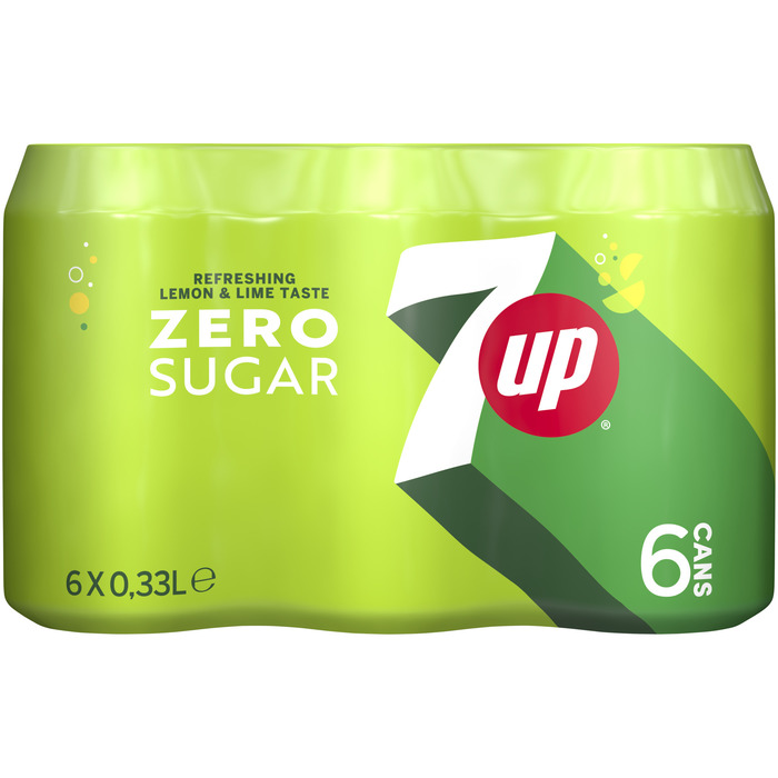 7UP Free of Sugar - Blik 6 x 330ML (6 × 33cl)