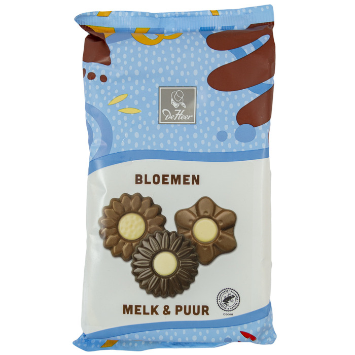 Bloemen puur en melk (150g)