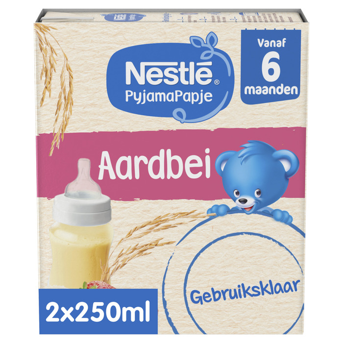 PyjamaPapje Aardbei gebruiksklaar 6 mn (Doos, 0.5L)
