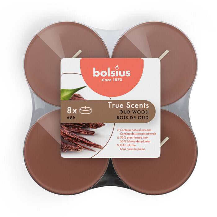 Bolsius Theelicht maxi oud wood