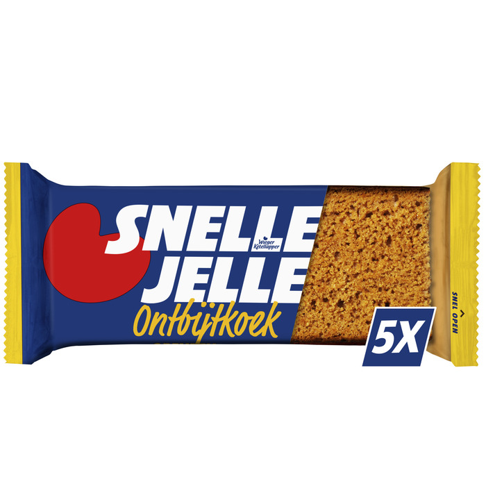Snelle Jelle Ontbijtkoek 5-pack (Pak, 5 × 55g)