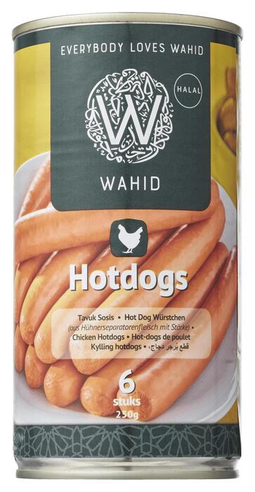Wahid Kip Hotdogs 6 Stuks 550 g (Blik, 550g)