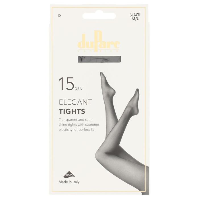 DuParc Panty Lycra 15D Satijnglans zwart ML