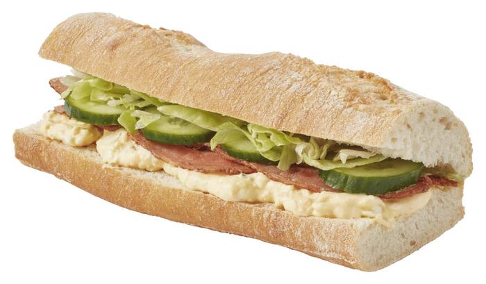 PLUS Witte baguette eiersalade met bacon