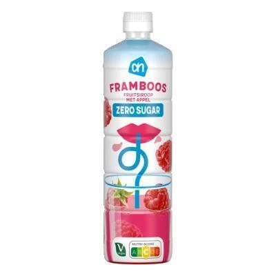 AH Siroop framboos 0% suiker toegevoegd (0.75L)