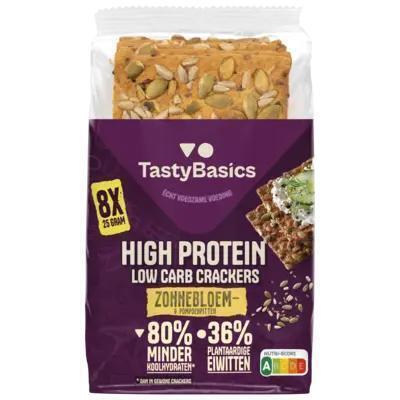 TastyBasics Crackers zonnebloem- en pompoenpitten (Zak, 200g)