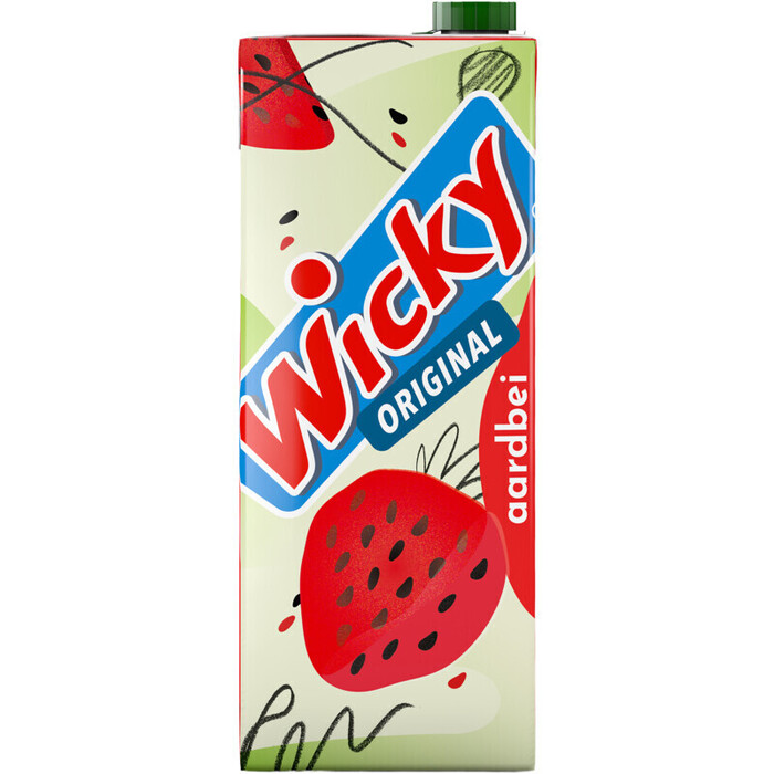 Wicky Original aardbei (Pak, 1.5L)