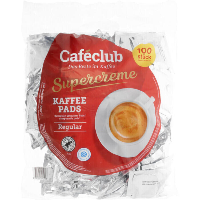 Cafeclub Supercreme Megabeutel regular koffiepads 100 st (700g)