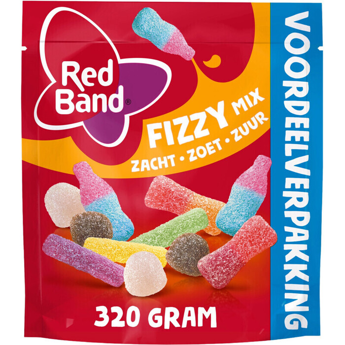 Red Band Fizzy Mix Zacht Zoet Zuur Voordeelverpakking 330 g (330g)