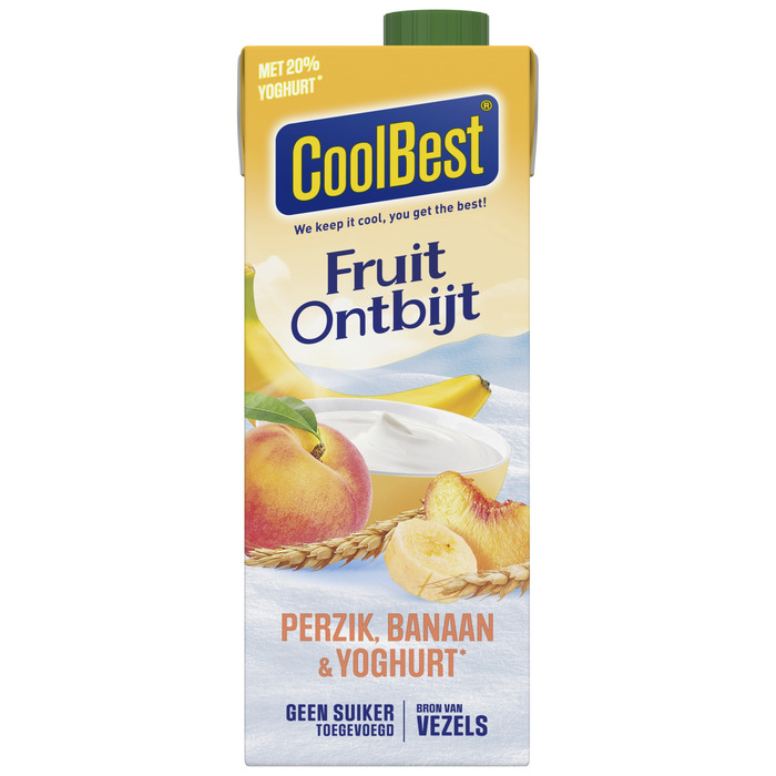 Fruitontbijt yoghurt perzik banaan (0.75L)