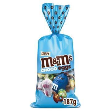 M&M'S Crispy paaseitjes chocolade 187 g (Zak, 187g)