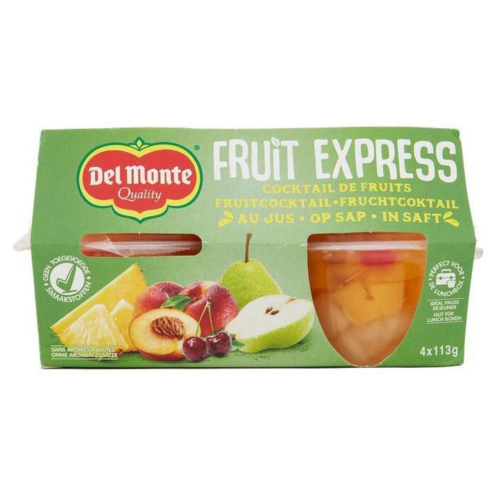 DEL MONTE Gemengd fruit Fruit Cocktail 4 stuks (kuipje, 4 × 113g)