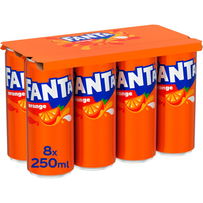 Fanta Orange 250 ml (8 × 250ml)