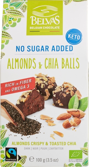 Chocolade balls amandel & chia (100g)