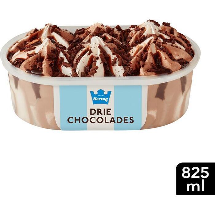Ijs drie chocolades (475g)