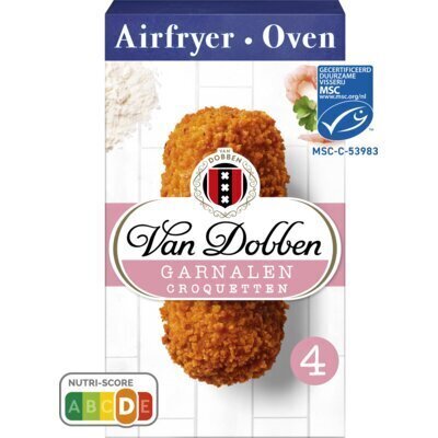 Van Dobben Airfryer & Oven Garnalen Croquetten 4 x 80 g (320g)