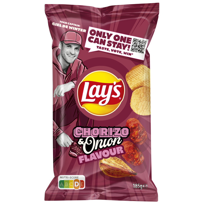 Lay's Ribbel Chips Chorizo & Ui 185 gr (185g)