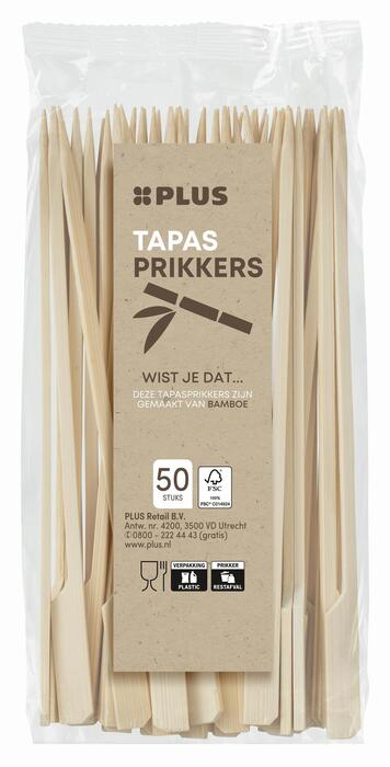Tapasprikkers bamboe FSC 180mm