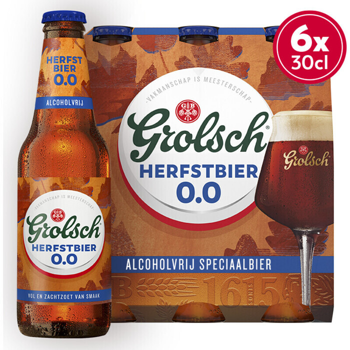 Grolsch Herfstbier 0.0% blik 6 x 33 cl (Fles, 30cl)