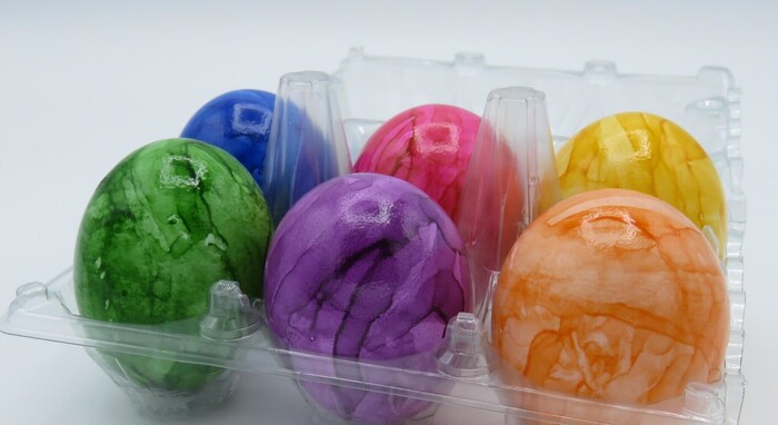 Egga Food Gekookte en Gekleurde Scharreleieren 6 Stuks