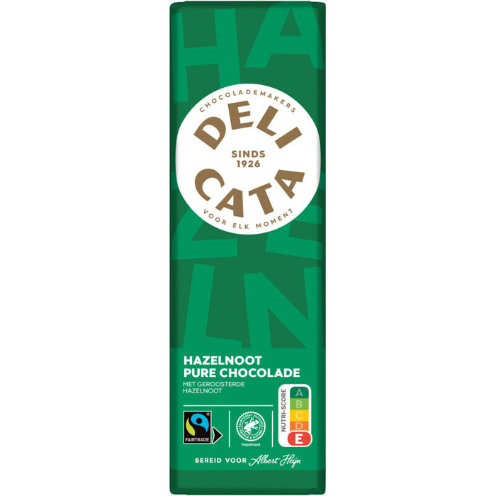 Delicata Reep pure chocolade hazelnoot (200g)