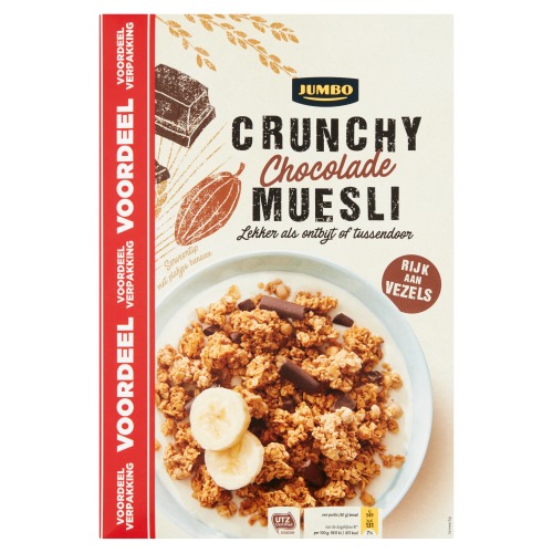 Jumbo Crunchy Chocolade Muesli Voordeelverpakking 900 g (900g)