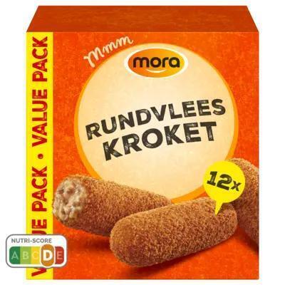 Mora Rundvleeskroketten xtra (12 × 75g)