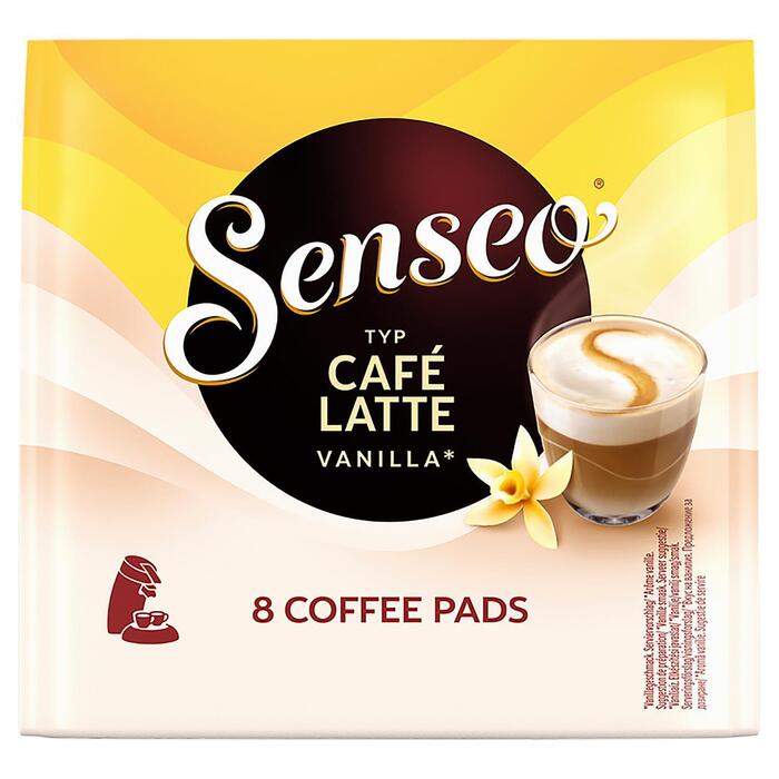 Café latte vanilla koffiepads (8 × 11.5g)